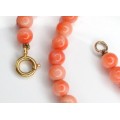 elegant colier coral Peau D'ange. aur 14k. atelier italian